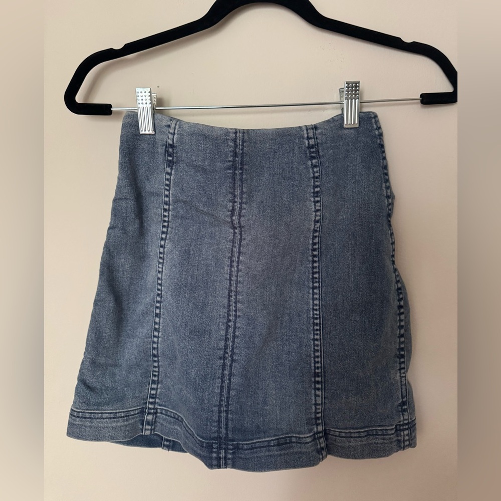 Free People Denim Blue Skirt